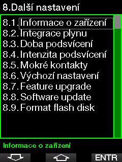 2.7.1 Informace o zařízení Toto menu zobrazuje identifikační číslo zařízení (ID), verzi hardwaru