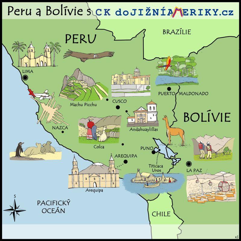 PERU + BOLÍVIE, Amazonie, říjen 2018 cca od 15.10. - 21/25 dní PROGRAM: den 1-2: Večer přílet do Limy.