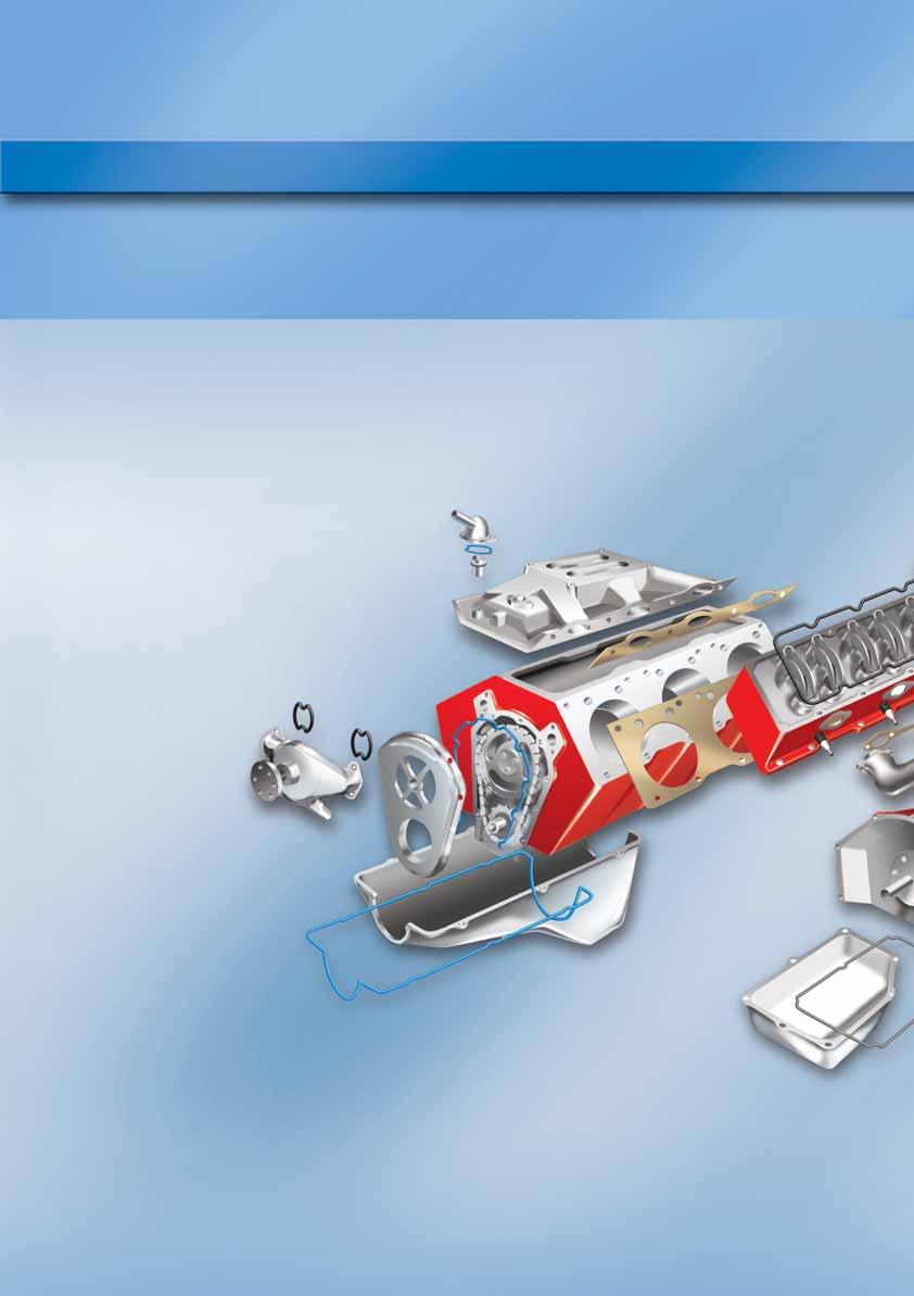 Mechanické opravy Motor, prevodovka a hriadeľ aplikácie produktov Plošné tesnenia Strana 17 / 18 / 19 Plošné tesnenia Strana 17 / 19 Loctite 5923 Pripojenie hadice termostatu Loctite 5699 Silikón