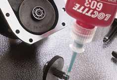 Mechanické opravy Loctite 577 Loctite 603 Utesňovanie závitov / upevňovanie Loctite tesnenie závitov Zabezpečuje okamžité, nízkotlakové utesnenie kovových rúrok a armatúr Tesnivo sa nevytláča,