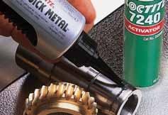Loctite 640 Loctite 648 Loctite 660 Zelený tekutý Zelený tekutý Strieborný pasta Vysoká Vysoká Vysoká Do 0,1 mm Do 0,15 mm Do 0,5 mm (s aktivátorom) -55 až +175 C -55 až +175 C -55 až +150 C Loctite