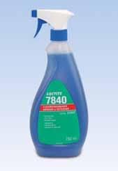 Loctite 7200 Loctite 7039 Loctite 7066 Loctite 7840 Odstraňovač tesnení Čistič kontaktov Čistič a odmasťovač Čistič Rozpúšťadlo Rozpúšťadlo Voda Voda