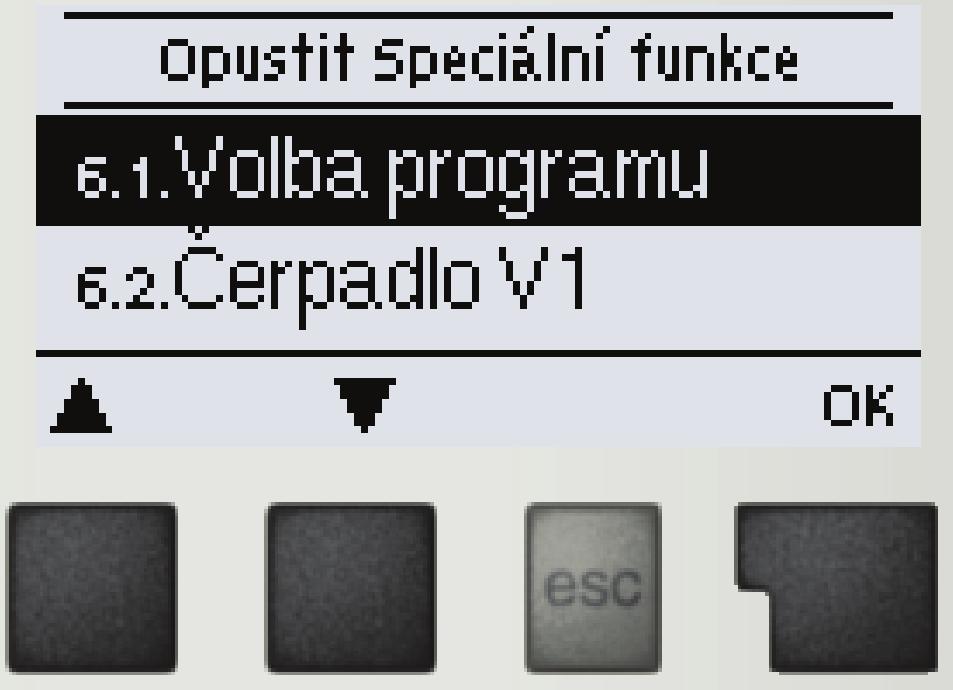 Speciální funkce menu 6 6 - Speciální funkce Menu 6. Speciální funkce se používá k nastavení základních položek a rozšířených funkcí.