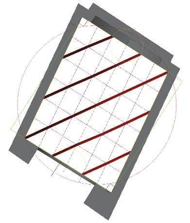 Del í diagonála je doplnûna o dvû konzoly, aby obû hlavní diagonální Ïebra mûla totoïnou délku. Ilustrace: Bauer Lauterbach GmbH, 2015. Obr. 5. Krok 2.