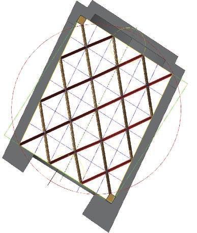 Vzhledem k nepravidelnosti pûdorysu jsou jednotlivé moduly sousedících a protilehl ch stran trapézy neznatelnû odklonûny. Ilustrace: Bauer Lauterbach GmbH, 2015. Obr. 6. Krok 3.
