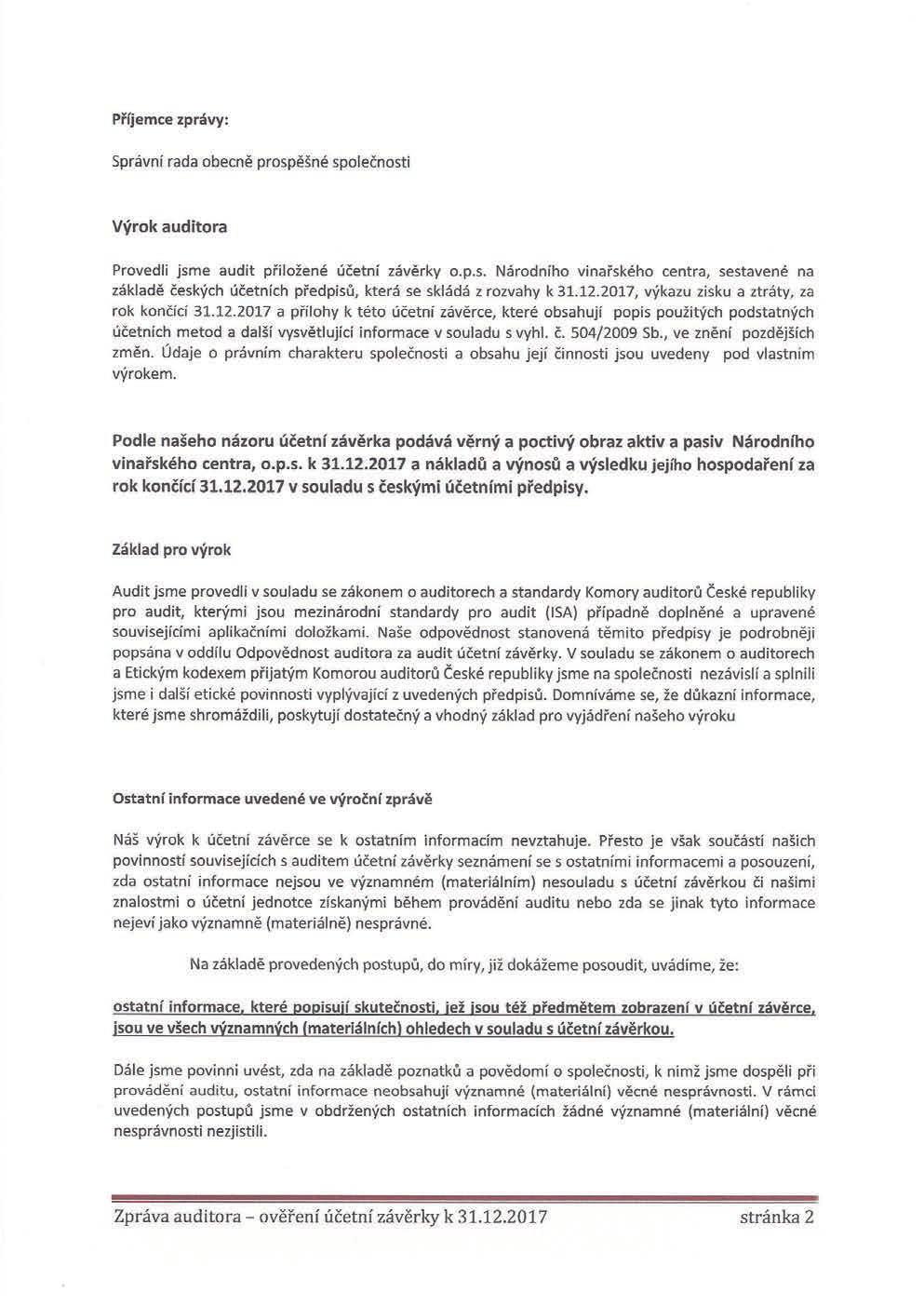 4. Výrok auditora