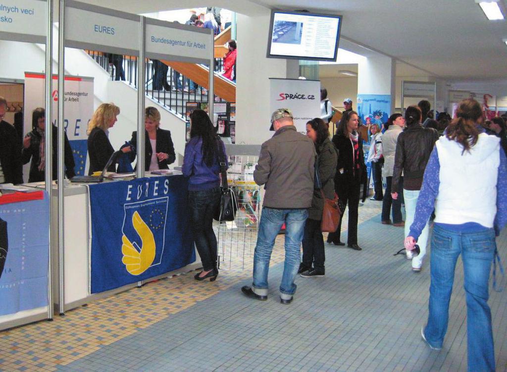 EURES World Café Služba EURES zorganizovala v Jihlavě šest jednání s klíčovými partnery a zástupci institucí o pracovní mobilitě a migraci (Úřad práce ČR, finanční úřad, okresní správa sociálního