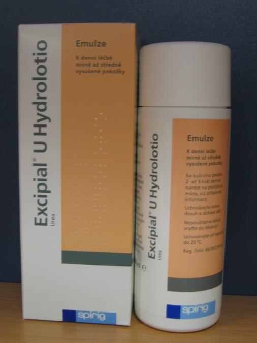 Obrázek 5 Excipial U Hydrolotio Obrázek 6 Excipial U Lipolotio KERASAL Indikační skupina: Dermatologikum. Složení: Léčivá látka: Acidum salicylicum 50 mg, Urea 100 mg v 1 g masti.