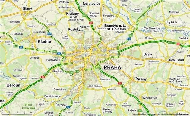 Ukázka z dopravní analýzy ČD Example: Area - Ujezd nad lesy, Bechovice, Klanovice,