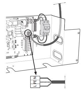10. Připojte kabel tak, jak je uvedeno v sekci (elektrické připojení).