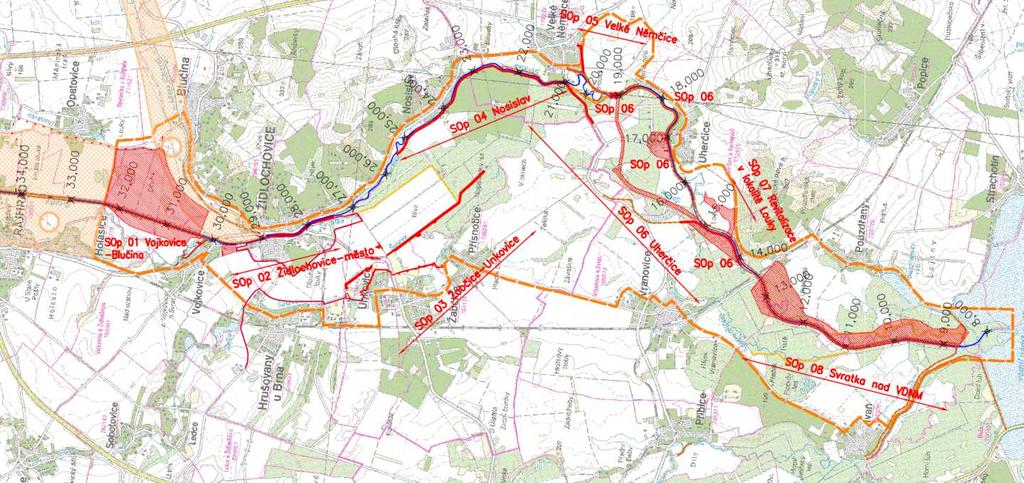 Obr. 5 Přehledná situace navrhovaných souborů opatření.