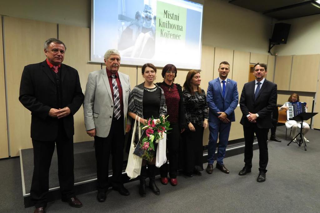 Metodička: Helena Jalová Zřizovatel: Obec Kořenec Starosta: Miroslav Zemánek Z nominace pověřené knihovny: Paní Matulová se k obnově činnosti knihovny ve své obci postavila velmi aktivně a za dobu