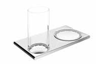 x sklenička z křišťálového skla 1 x miska z křišťálového skla matovaného 11510 Skleněná polička kompletně se skleněnou deskou, bezpečnostní sklo Rozměry (š x v x h): 700