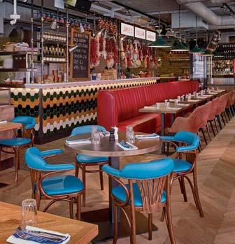 nastavení scén Restaurace Jamie s Italian Budapešť / Maďarsko systém inels BUS řídí