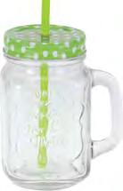 sklenice 400ml s uchem, víčkem