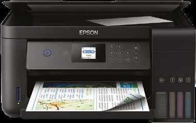 Epson L3150 4 590,- Kompaktní inkoustová tiskárna EcoTank 3 v 1 s funkcí Wi-Fi Direct.