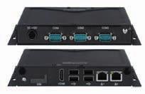 procesor Intel Celeron Quad Core J1900, až 2,42 GHz 1x DDR3L SO-DIMM 1333 MHz (max 4 GB) připojení displeje pomocí HDMI konektoru 3x COM DB9 (2x RS-232, 1x RS-422/485) 2x vysokorychlostní GbE LAN s