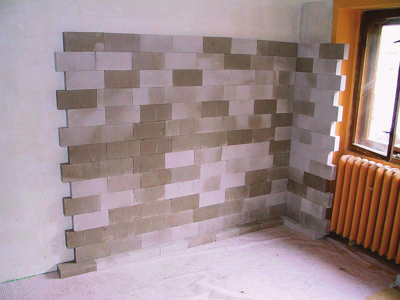 Radon stavební souvislosti II. Obr. 6.1g. Zkouška účinnosti stínění vápenopískovou cihlou o objemové hmotnosti 1 800 kg/m 3.