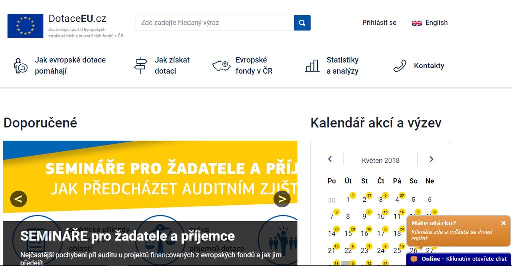 Informační zdroje Nejdůležitější rozcestník: www.dotaceeu.