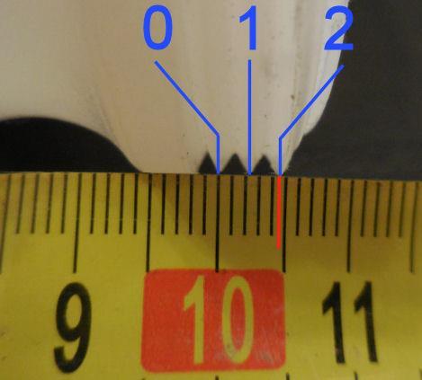 (na obrázku 2) naměřená hodnota přes 3 závity by měla být 4,62mm pro zpřesnění měření