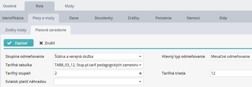 V tejto súvislosti boli do voľby Pomocné dáta PAM/ Tarifné tabuľky pridané nové tabuľky. UPOZORNENIE: Tabuľka Stup.pl.