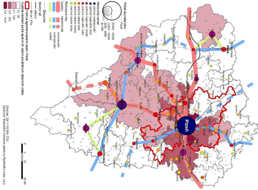 Sídelní struktura Plzeňského kraje (zpracovala