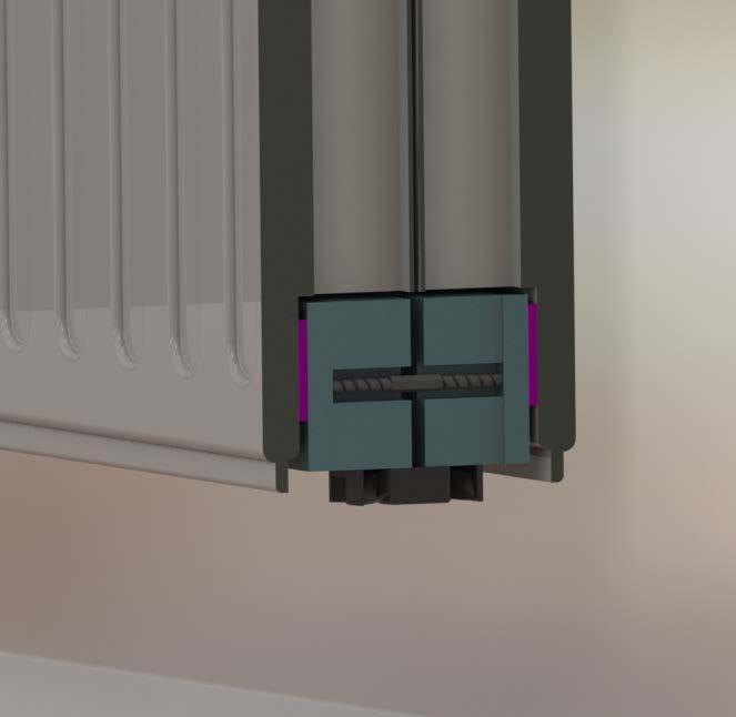 Obr. č. 9.10 Schématické uspořádání soustavy Vysoká hodnota přestupu tepla je ve spoji mezi radiátorem a termoelektrickými články realizována teplovodivými filmy.