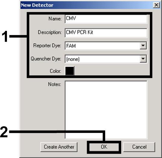 8.6.1.2 Vytvoření/volba detektorů V nabídce Tools, v podnabídce Detector Manager, přiřaďte dokumentu odpovídající barviva detektoru.