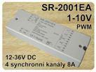 12-32V 4x8A 4x8A Rozměry 170x60x30mm synchro 1 370 1 370 557256 Stmívač 1stmívač SR 2002EA 1-10V 4 vst