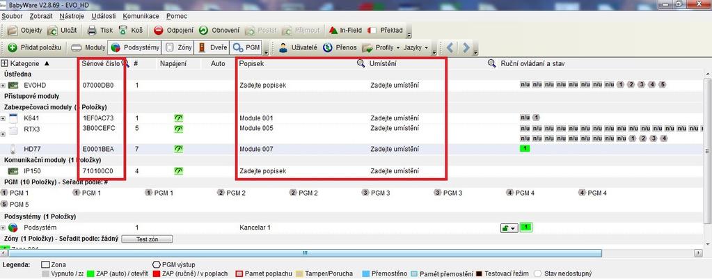 4.1 Programování pomocí programu Babyware Po spuštění programu Babyware program
