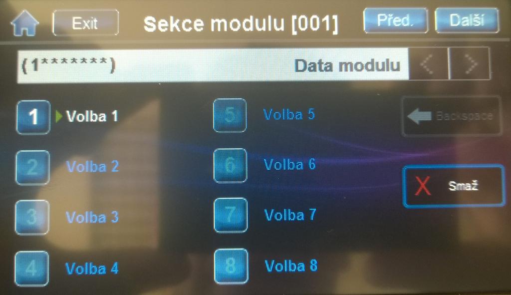 9. Zadejte sekci 001 Možnosti 1 pro PIR LED3 Zapnuto / Vypnuto Tovární hodnota je zapnuto Zapnutá volba 1 LED3 svítí červeně při poplachu Vypnutá volba 1( svítí * ) LED3 nesvítí při poplachu Volby 2