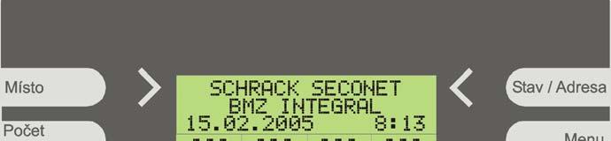 3.3 Zobrazení a tlačítka základního ovládání Systém Integral se ovládá pomocí numerických tlačítek a tlačítek s názvy
