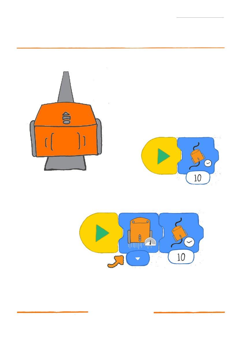 Edison a EdBlocks, aktivita 13 Jméno programátora Sledujeme čáru Pamatuješ si na sledovací čidlo Edisona? To je čidlo, které umožňuje Edisonovi vidět rozdíl mezi tmavou a světlou plochou.