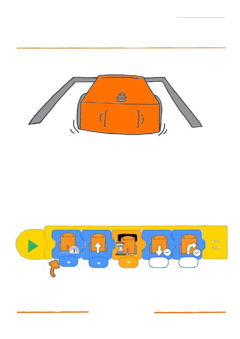 Edison a EdBlocks aktivita 19 Jméno programátora Zůstaňme v hranicích Pamatuješ si na snímací čidlo Edisona? Toto čidlo umožňuje Edisonu vidět rozdíl mezi tmavým a světlým povrchem.