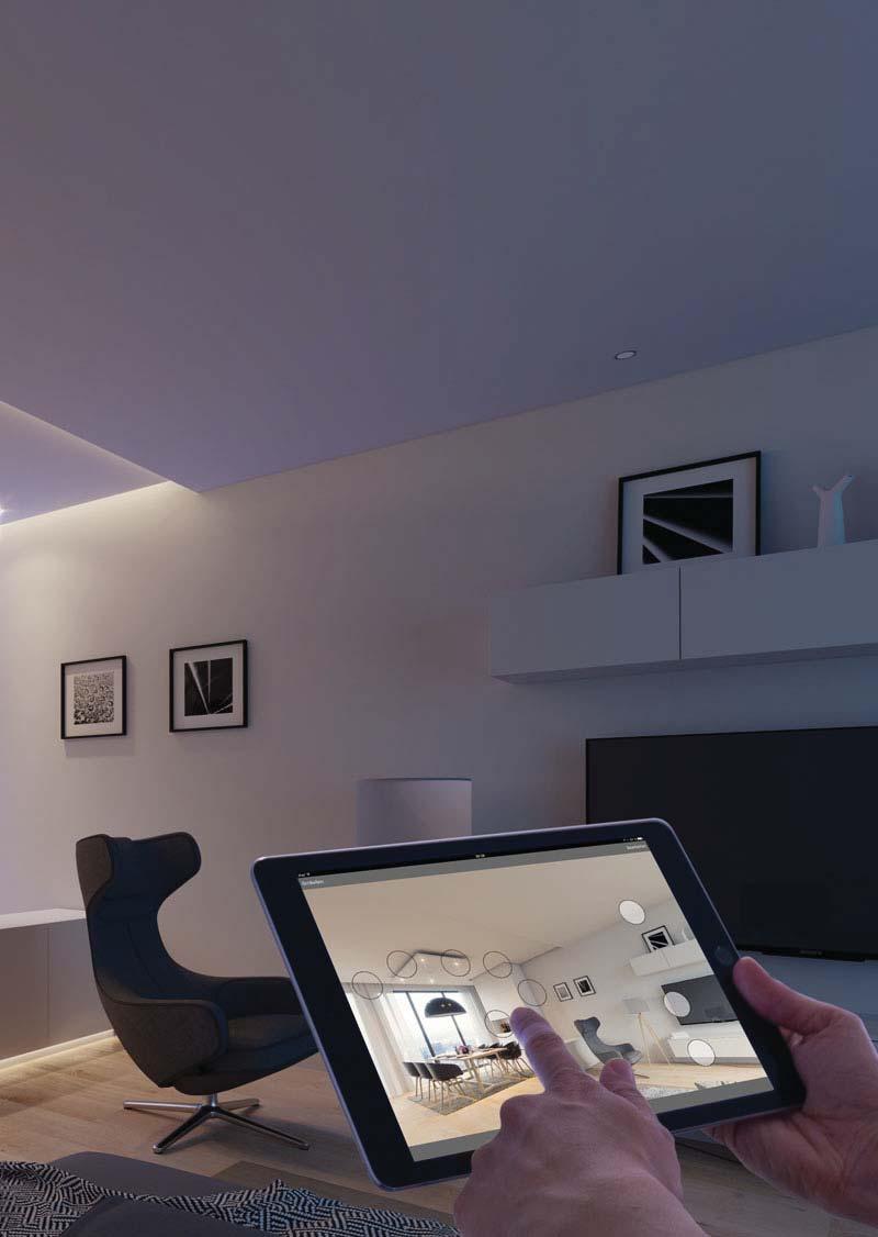 SE SYSTÉMEM HÄFELE CONNECT. KE SLAVNOSTNÍ RECEPCI PRO VAŠE HOSTY... Häfele Connect je nový systém pro inteligentní a bezdrátové ovládání osvětlení.
