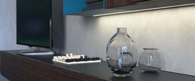 Osvětlovací páska LED 2045 Detailní zobrazení > Lze zkrátit každých 33,33 mm > Při volbě hliníkového profi lu berte do úvahy šířku klip konektoru.