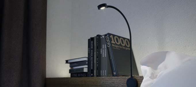 LED 2034/2035 Svítidlo LED 2034 s flexibilním ramenem a USB nabíječkou Obj. číslo 833.74.