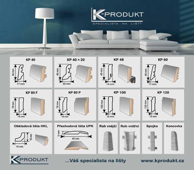 K - Produkt Název Délka (m) Rozměr (mm) Balení Cena (Kč/bm,ks, bal.