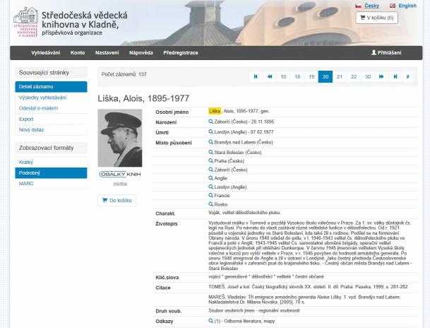 katalogizačných pravidiel a odporúčaní, plná podpora autorít a autorít s pridanou hodnotou, podpora objektového prístupu k spracovaniu, zobrazovacie