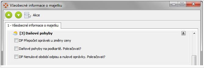 Odpis u tohoto typu pohybu platí shodná pravidla, jako pro stejný typ pohybu ze skupiny Účetních pohybů, který byl popsán výše.