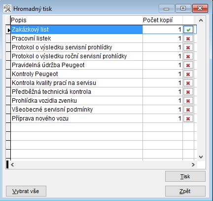 Tyto údaje se zapisují do karty vozidla. Uprostřed formuláře je místo pro poznámku příjímacího technika. Do této poznámky lze vkládat uložený text.