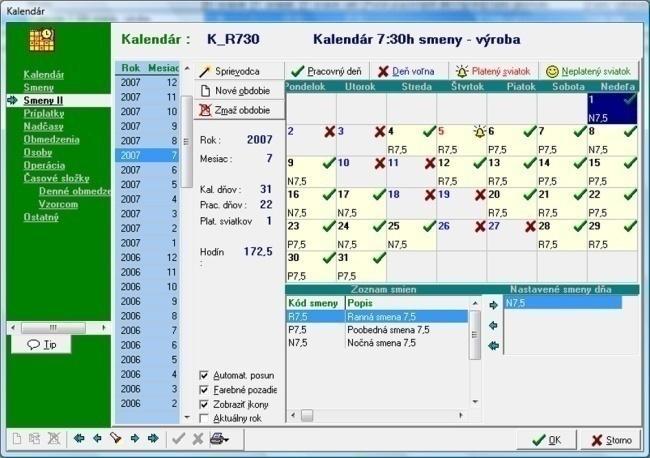 PREHĽAD VLASTNOSTÍ SOFTVÉRU kmunikácia s dchádzkvými terminálmi autmatická, priebežná aleb ručná plánvač úlh spracvanie údajv z terminálv autmaticky aleb ručne grafické zbrazenie dchádzky jedntlivých