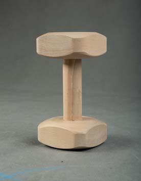 Wooden dumbbell, simple 0960-B 0,65 kg Aport se čtyřmi magnety Apportierholz mit den