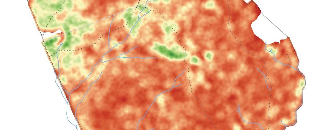 Mapa hustoty živých kmenů v Žofínském pralese v roce 197 Průša E., Král K., Adam D., Hort L., Janík D., Šamonil P., Unar P., Vrška T.