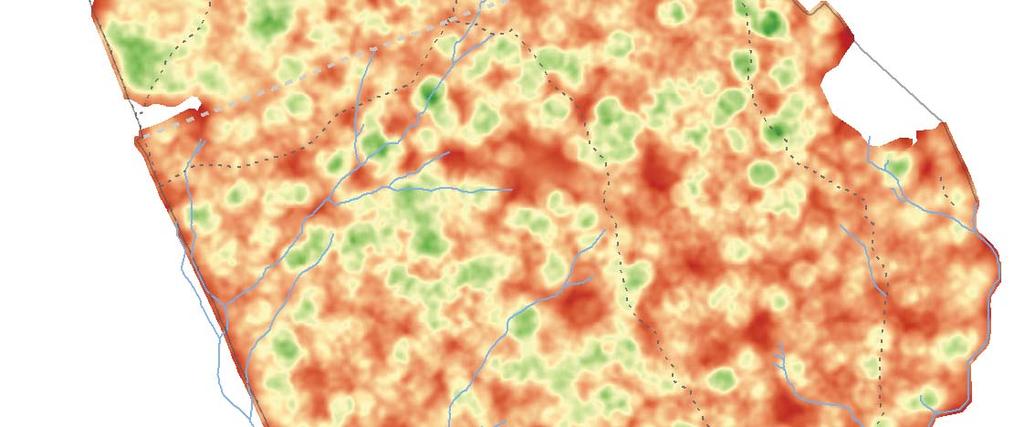 Mapa rozložení objemu živých kmenů v Žofínském pralese v roce 197 Průša E., Král K., Adam D., Hort L., Janík D., Šamonil P., Unar P., Vrška T.