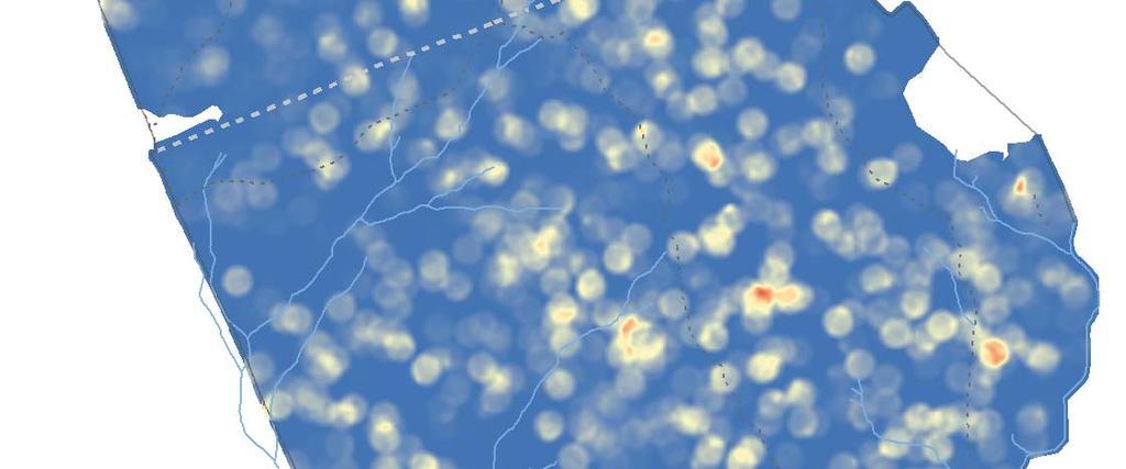 Mapa rozložení podílu tlejících kmenů na celkovém objemu kmenů v Žofínském pralese v roce 197 Průša E., Král K., Adam D., Hort L., Janík D., Šamonil P., Unar P., Vrška T.