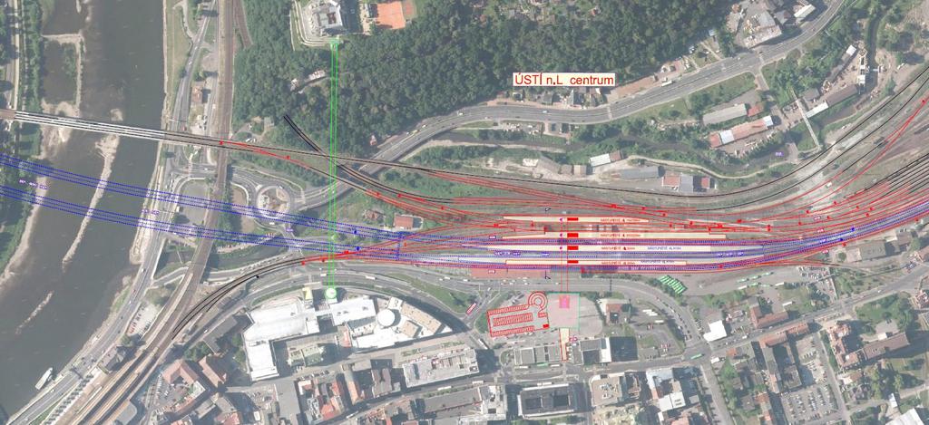 Železniční stanice Ústí nad Labem Úkolem studie je navržení nového centrálního nádraží v Ústí nad
