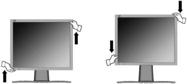 Monitor LCD z přední strany opatrně zvedněte, aby se zvětšila světlá výška. 2. Vysuňte dolní část monitoru LCD z podstavce. 3.
