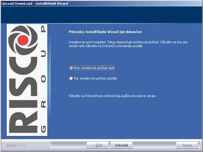 Jestliže je toto Vaše první instalace a nechcete tedy importovat případné Vaše stávající instalace (ústředny), zvolte Ne, toto je moje první instalace programu upload/download a potvrďte. b.