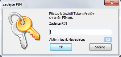 7. Před generováním klíčů a žádosti bude vyžadován PIN. 8.